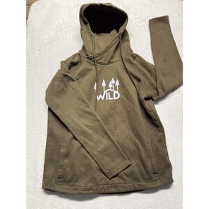 Columbia Womans Medium Hoodie Drawstring Hood Columbia Logo On Sleeves Outdoors